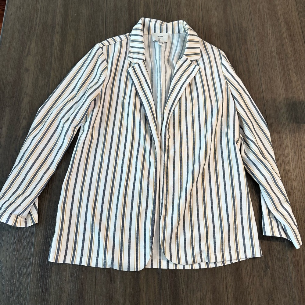 Striped light casual blazer